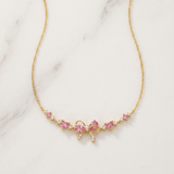 Colar Laço Rosa