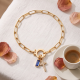 Pulseira Fé e Brilho Corrente de Elos