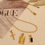 Colar Dourado Três Pendentes Removíveis
