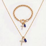 Conjunto Fé e Brilho Azul