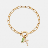 Pulseira Fé e Brilho Corrente de Elos