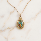 Colar Medalha Nossa Senhora Colorida