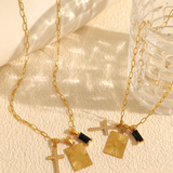 Colar Dourado Três Pendentes Removíveis