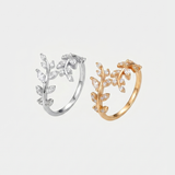 Conjunto de Anéis Folhas