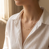 Colar Feminino em Ouro 14K com Pétalas - Camélia