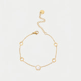 Pulseira Flores Delicadas com Madrepérola